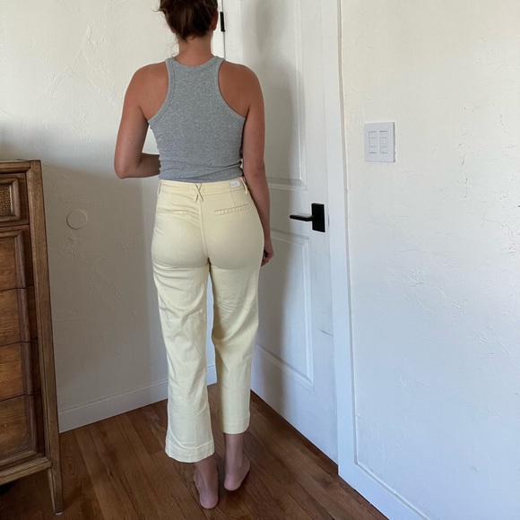 PAIGE Denim Yellow Cropped Jeans - Picture 6 of 7